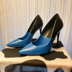 Two Toned, Pointed Toe Stiletto Heels. size 6.